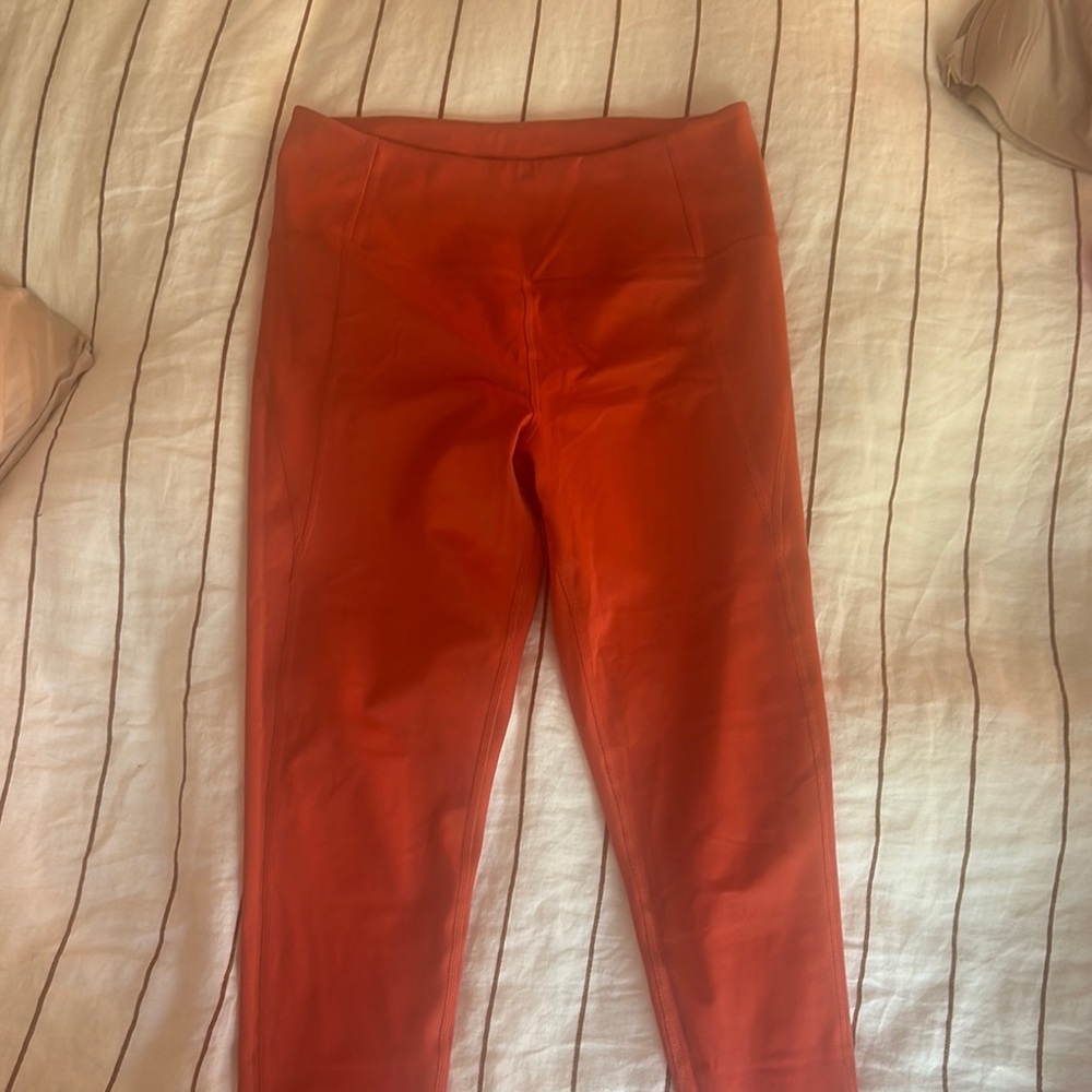 Girlfriend Collective brand cropped orange  Leggings